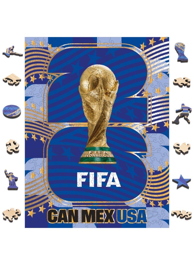 FIFA World Cup 2026 Luxury Wooden Puzzle - USA 300pc Gift Box - Trophy Logo Edition - Image 1